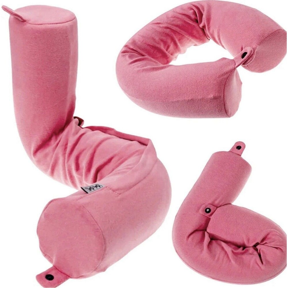 Twist Memory Foam Travel Pillow for Airplanes - Travel Neck Pillow for Sleepi...